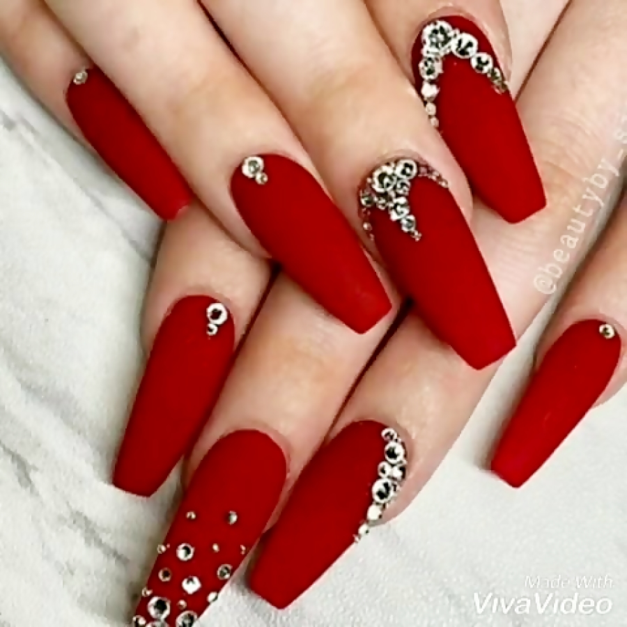 کالکشن زیباترین طرح های ناخن/کاشت ناخن قرمز/طرح های زیبا*~*