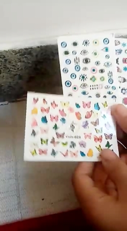 تجربه خرید برچسب لنز ناخن مدل چشم نظر کد 89