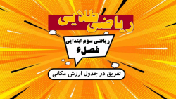 ریاضی طلایی سوم ابتدایی فصل ششم قسمت تفریق در جدول ارزش مکانی