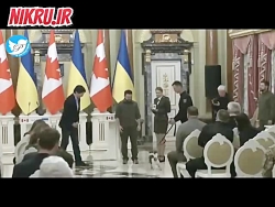 سگ مین یاب به جاستین ترودو نخست وزیر کانادا در کی یف