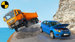 گیم ماشینی و سقوط کامیون نارنجی :: ماشین بازی