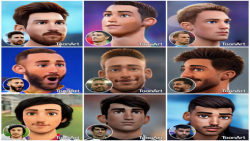 عکس کارتونی بازیکن های فوتبال