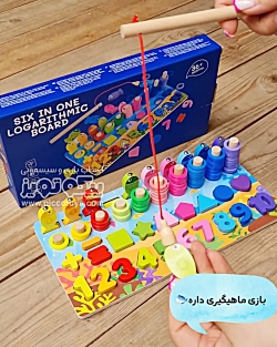 اسباب بازی چوبی مونته سوری 6 در 1 اعداد و اشکال کد 4073658
