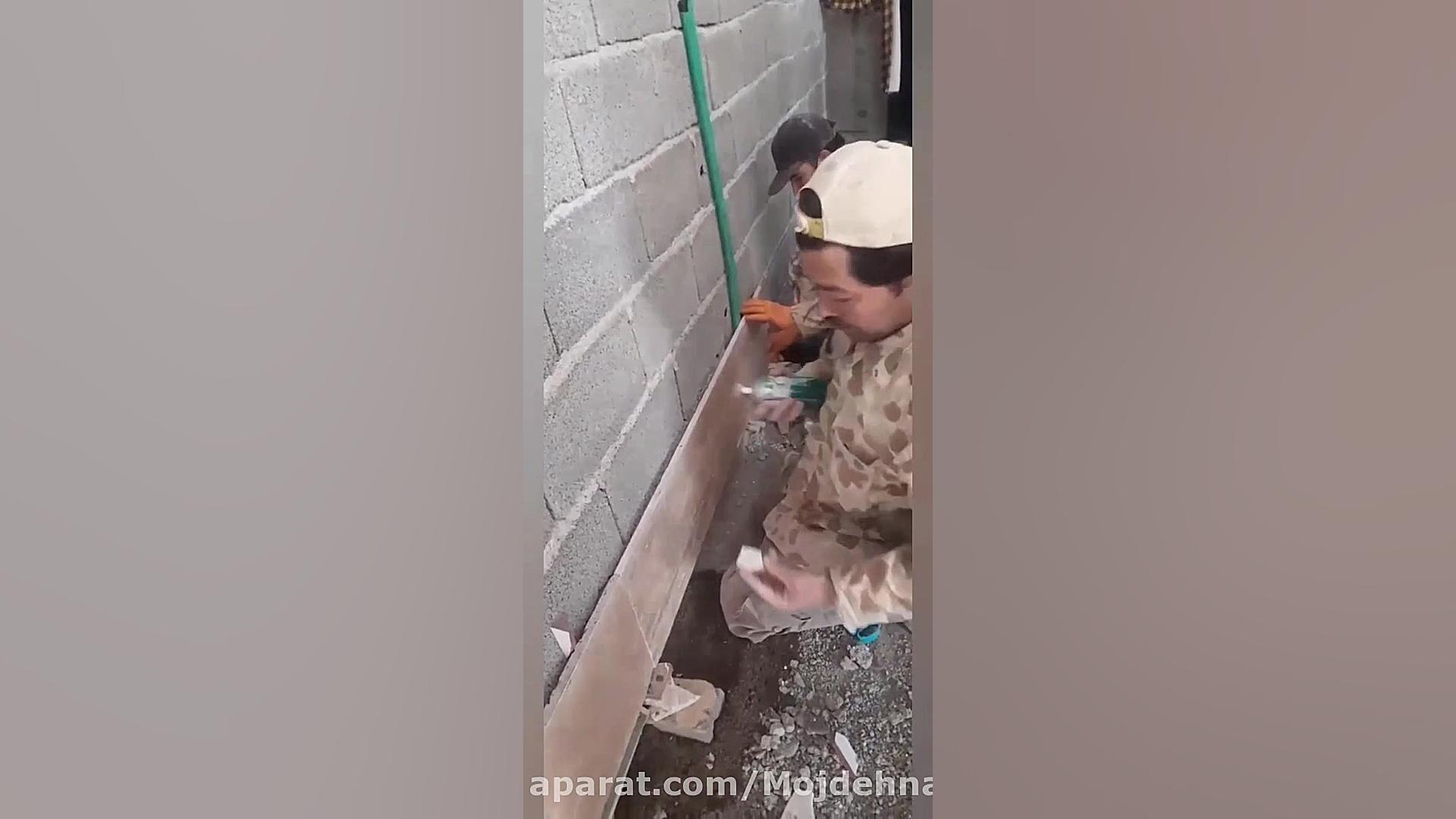 بخش دوم فیلم اجرای تزئینات سنگی سرامیکی و پلیمری در فضاهای داخلی ،پودمان سه لیفت پیشانی