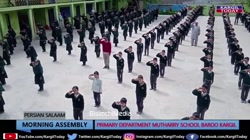 اجرای سرود سلام فرمانده در مدرسه&zwnj;ای در جامو و کشمیر