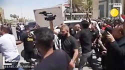 حمله عراقیهای خشمگین به کاروان حامل الکاظمی حمله عراقیهای خشمگین به کاروان حامل الکاظمی
