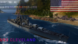 world of warships - کروزر (رزم ناو)  آمریکایی کلیولند (Cleveland)