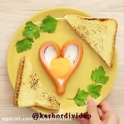 ایده صبحانه با سوسیس تخم مرغ