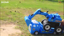 ماشین بازی کودکانه : ماشین های بزرگ ساخت و ساز : بیل مکانیکی و کامیون حمل زباله