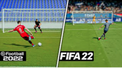 مقایسه استایل پنالتی زدن بازیکنان در فیفا 22 و eFootball 2022 ( pes 2022 )