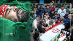 وداع با پیکر شهید حسن صیاد خدایی در معراج شهدا