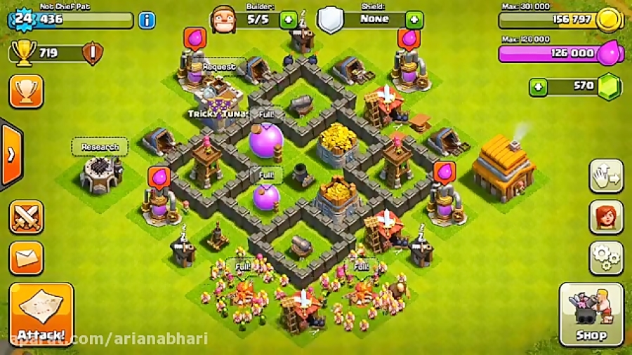 Clash of Clans - Best Town Hall 4 Defense! Base Design