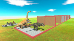 مسابقه دایناسورها از طریق بلوک - شبیه ساز نبرد شورش حیوانات