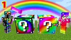 لاکی بلاک رنگین کمونی ته خنده خخخخ !!! ( 1 از 3) | ماینکرفت سوروایول Minecraft