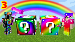 لاکی بلاک رنگین کمونی ته خنده خخخخ !!! ( 3 از 3) | ماینکرفت سوروایول Minecraft