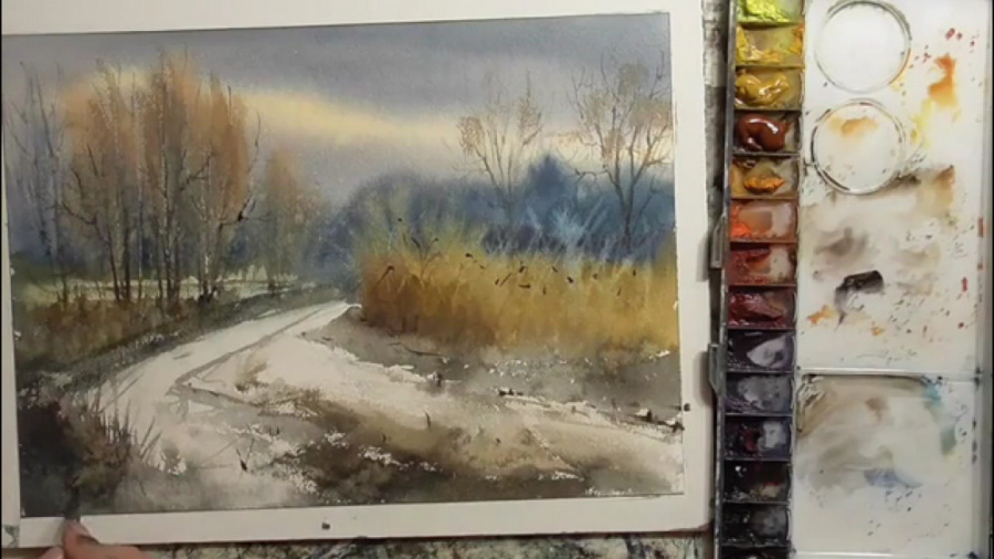 Watercolor painting landscape Drawing_painting by Daniel smith