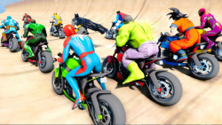 چالش موتورسواری مرد عنکبوتی و...