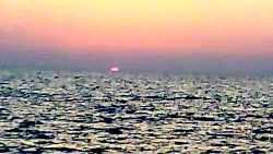 غروب زیبای خورشید در بوشهر