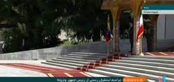 استقبال رسمی آقای رییسی از مادورو در کاخ سعدآباد در خرداد ۱۴۰۱