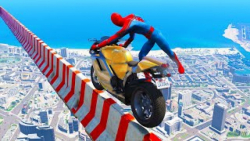 پرش های دیدنی مرد عنکبوتی با موتور در GTA 5 || گیم پلی مرد عنکبوتی