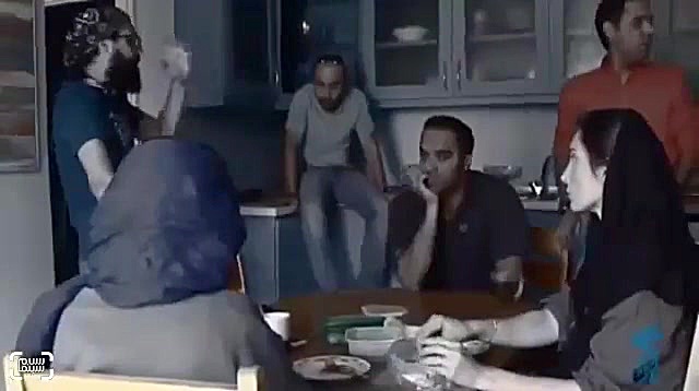 هدیه تهرانی در پشت صحنه فیلم عادت نمی کنیم زمان15ثانیه