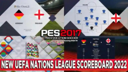 پیش نمایش و آموزش نصب ویدئویی اسکوربرد UEFA Nations League 2022 برای PES 2017