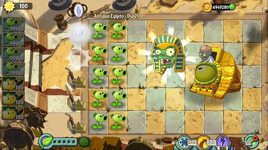 Plants Vs Zombies 2 Lanzaguisante Nivel 100 Vs Todos los Zombots