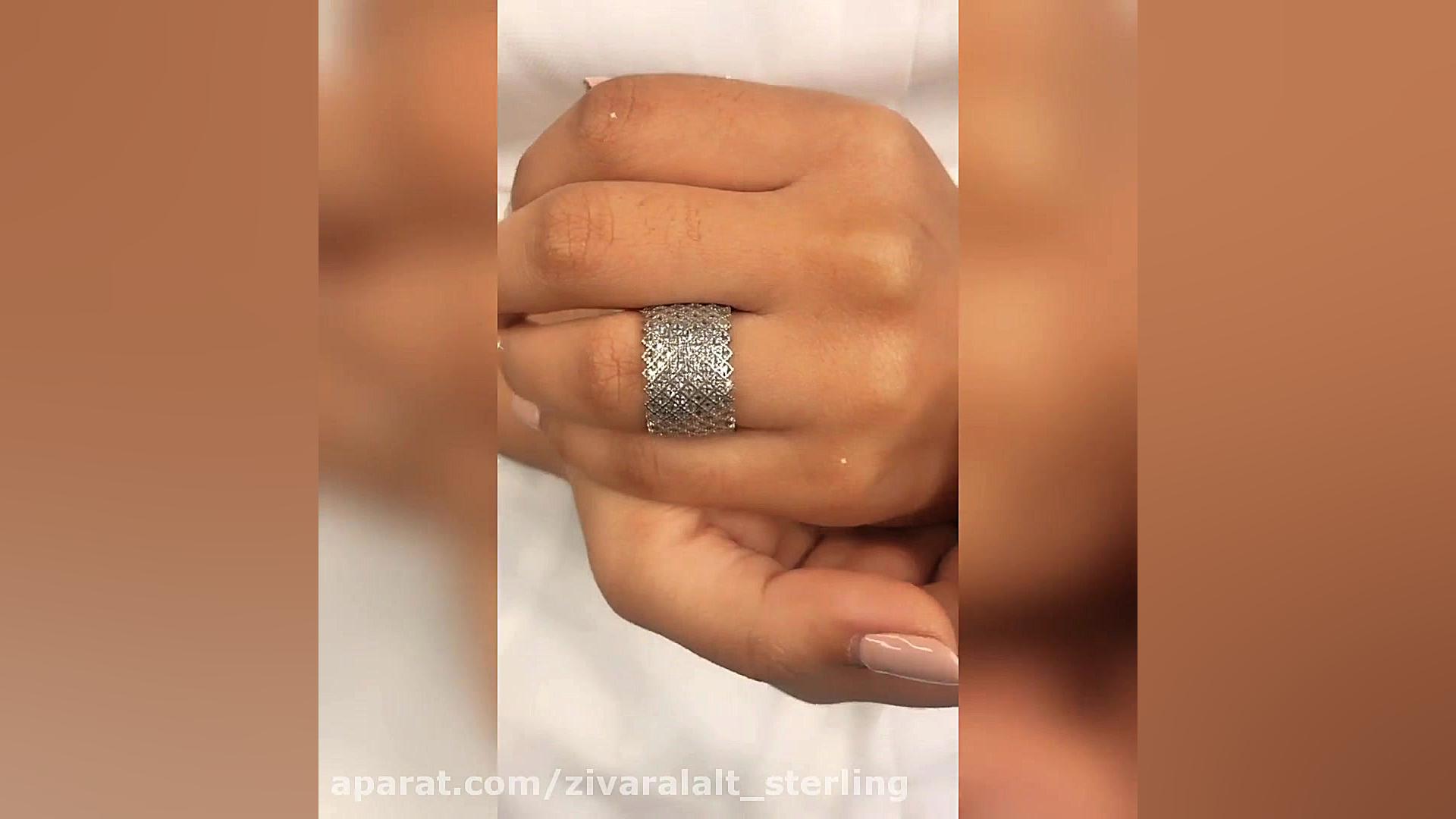 انگشتر نقره زنانه کیفیت بالا ضد حساسیت کد ۴۸۳۰ لمینت