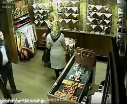 ایران.دزدی از مغازه دختر جوان....