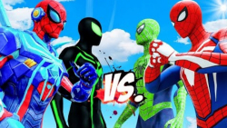 چالش تیم اسپایدرمن و مرد عنکبوتی سبز - نبرد ابر قهرمانان