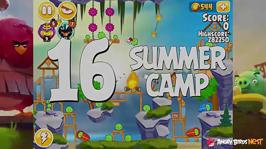 پرندگان خشمگین فصول ( summer camp ) مراحل 1 - 21