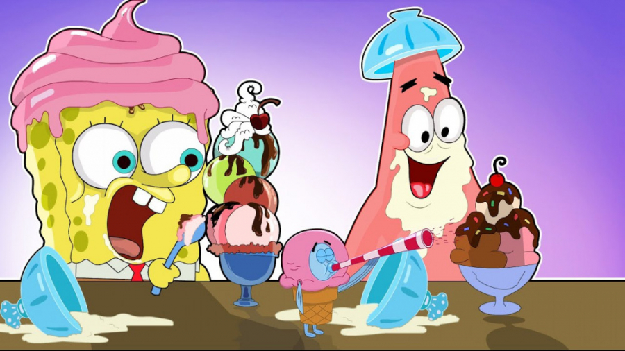 باب اسفنجی و پاتریک بستنی میقو...