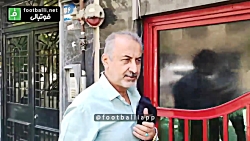 صحبت های کوتاه رضا درویش پیش از ورود به ساختمان باشگاه