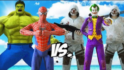 نبرد ابر قهرمانان | مرد عنکبوتی و هالک بزرگ در مقابل جوکر