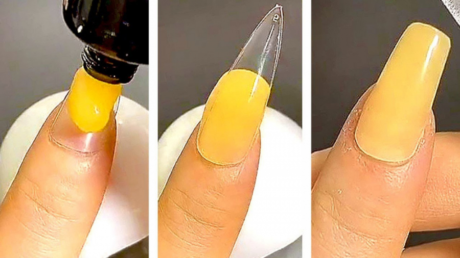 آموزش پلی ژل ناخن در خانه :: دیزاین ساده ناخن