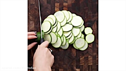 چیپس کدو با پنیر پارمزان