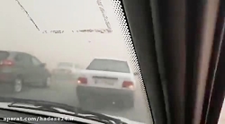فیلم تصادف زنجیره ای در محور بوشهر - برازجان فیلم تصادف زنجیره ای در محور بوشهر - برازجان