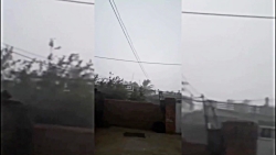 برخورد صاعقه با زمین در شیراز