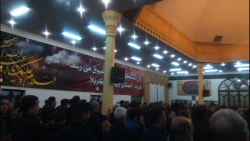لحظاتی از مراسم عزاداری شب ششم محرم 1444 حسینیه فاطمیه کاشمر