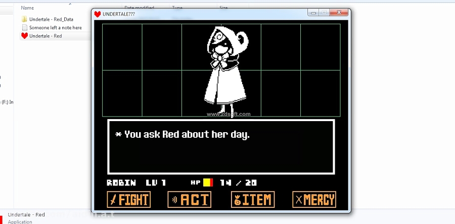 undertale boss fight red pacifist