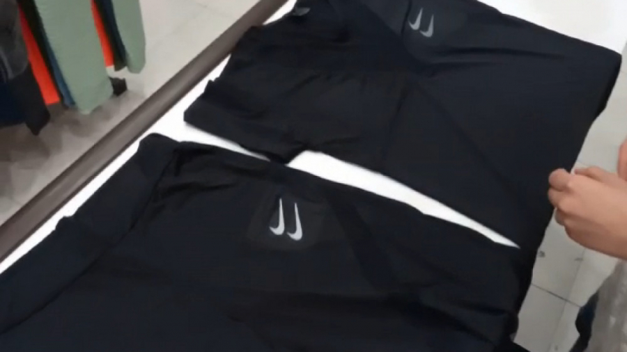 ست تیشرت و لگ ورزشی زنانه نایکی جنس فلامنت