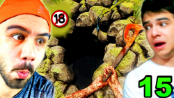 بقا در جنگل با ایکس مستر (۱۵) | رفتیم توی غار ترسناک!!