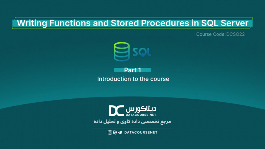 01 - Introduction to the course - Sql