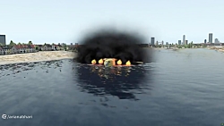 لحظه سقوط هواپیما در دریا GTA5