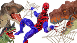 نبرد مرد عنکبوتی با دایناسورها...