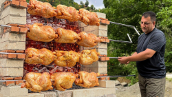 مرغ آبدار پخته شده در یک کباب بی نظیر/زندگی در کوهستان آذربایجان مرغ آبدار پخته شده در یک کباب بی نظیر/زندگی در کوهستان آذربایجان