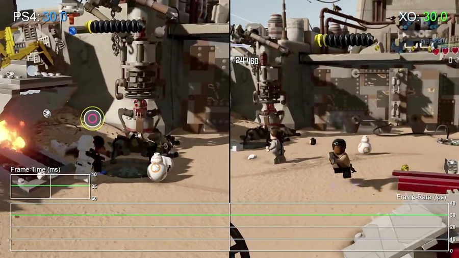 مقایسه فریم ریت Lego Star Wars The Force Awakens