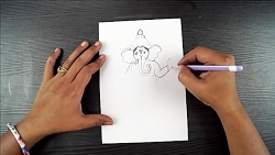 ganesh chaturthi طراحی آسان || طراحی گام به گام گانشا || طراحی گانش || نقاشی با