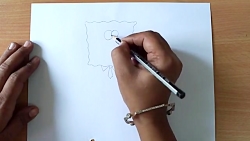 آموزش کشیدن باب اسفنجی - ویدیوی گام به گام || هنر مداد