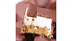 طرز تهیه لقمه چیزکیک با روکش ش...